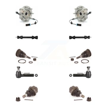 Front Bearing Upper Lower Ball Joint Outer Tie Rod Link Kit (10Pc) For GMC Sierra 3500 HD K7T-110571