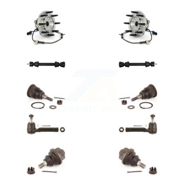 Front Bearing Upper Lower Ball Joint Outer Tie Rod Link Kit (10Pc) For Chevrolet 2500 GMC K7T-110572