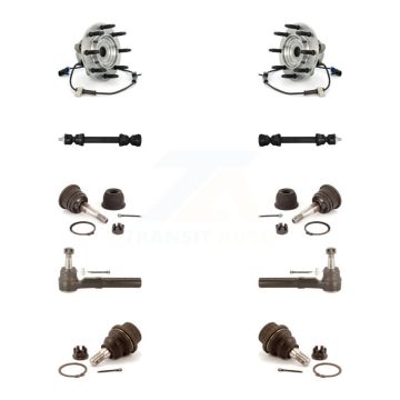 Front Bearing Upper Lower Ball Joint Outer Tie Rod Link Kit (10Pc) For Chevrolet 1500 GMC K7T-110573