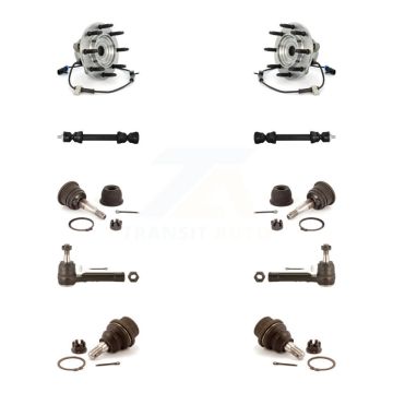 Front Bearing Upper Lower Ball Joint Outer Tie Rod Link Kit (10Pc) For Chevrolet 1500 GMC K7T-110574