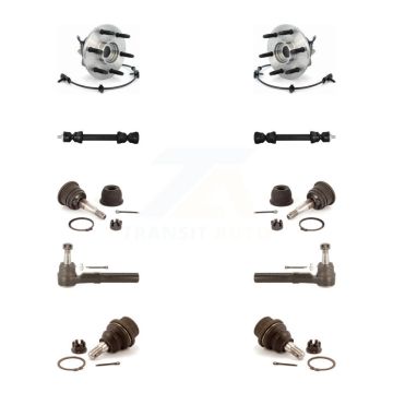 Front Bearing Upper Lower Ball Joint Outer Tie Rod Link Kit (10Pc) For Chevrolet 1500 GMC K7T-110575