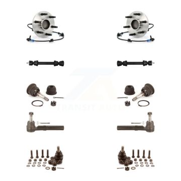 Front Bearing Upper Lower Ball Joint Outer Tie Rod Link Kit (10Pc) For Chevrolet 1500 GMC K7T-110576