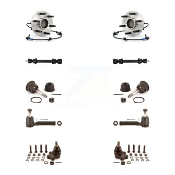 Front Bearing Upper Lower Ball Joint Outer Tie Rod Link Kit (10Pc) For Chevrolet GMC 1500 K7T-110577