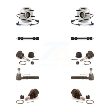 Front Bearing Upper Lower Ball Joint Outer Tie Rod Link Kit (10Pc) For Chevrolet GMC 1500 K7T-110578