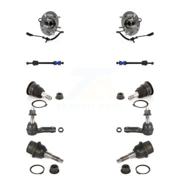 Front Bearing Upper Lower Ball Joint Outer Tie Rod & Link Kit (10Pc) For Ram 1500 Classic K7T-110588