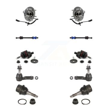 Front Bearing Upper Lower Ball Joint Outer Tie Rod & Link Kit (10Pc) For Ram 1500 Classic K7T-110589