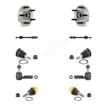 Front Hub Bearing Upper Lower Ball Joint Outer Tie Rod Link Kit (10Pc) For Dodge Ram 1500 K7T-110591