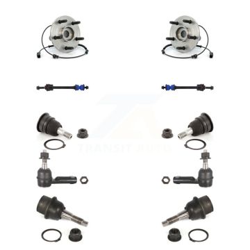 Front Bearing Upper Lower Ball Joint Outer Tie Rod Link Kit (10Pc) For Dodge Ram 1500 4WD K7T-110594