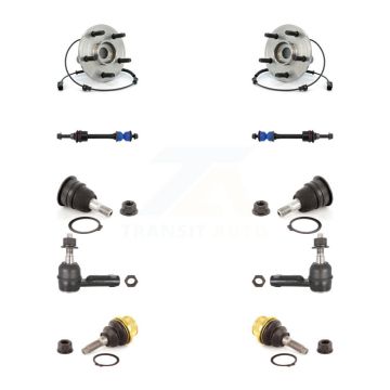 Front Bearing Upper Lower Ball Joint Outer Tie Rod Link Kit (10Pc) For Dodge Ram 1500 RWD K7T-110595