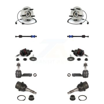 Front Bearing Upper Lower Ball Joint Outer Tie Rod Link Kit (10Pc) For Ram 1500 Dodge 4WD K7T-110598