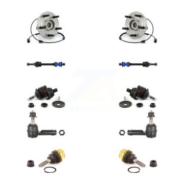 Front Bearing Upper Lower Ball Joint Outer Tie Rod Link Kit (10Pc) For Ram 1500 Dodge RWD K7T-110599