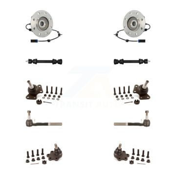 Front Bearing Upper Lower Ball Joint Outer Tie Rod & Link Kit (10Pc) For K3500 Chevrolet K7T-110602