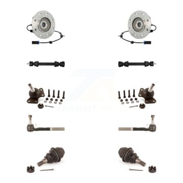 Front Bearing Upper Lower Ball Joint Outer Tie Rod & Link Kit (10Pc) For K3500 Chevrolet K7T-110603