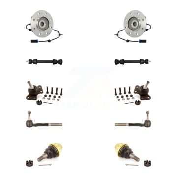 Front Bearing Upper Lower Ball Joint Outer Tie Rod & Link Kit (10Pc) For K3500 Chevrolet K7T-110604