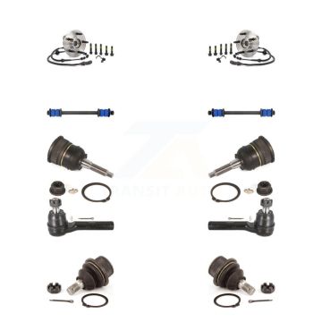 Front Hub Bearing Upper Lower Ball Joint Outer Tie Rod Link Kit (10Pc) For Ford Explorer K7T-110608