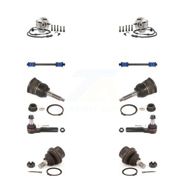 Front Hub Bearing Upper Lower Ball Joint Outer Tie Rod Link Kit (10Pc) For Ford Explorer K7T-110610
