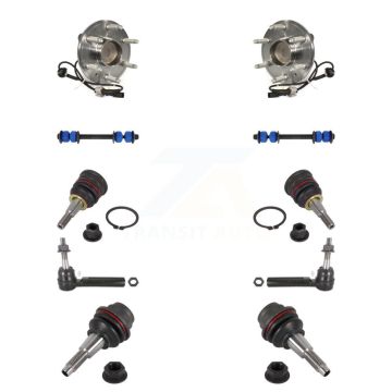 Front Bearing Upper Lower Ball Joint Outer Tie Rod Link Kit (10Pc) For Chevrolet GMC 1500 K7T-110615