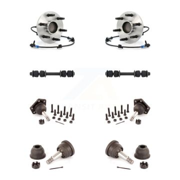 Front Hub Bearing Upper Lower Ball Joint Link Kit For 2000 Chevrolet Tahoe RWD with 5.7L K7T-110637