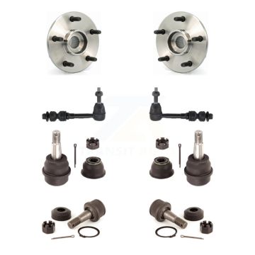Front Hub Bearing Upper Lower Ball Joint Link Kit For Dodge Ram 1500 4WD with 2-Wheel ABS K7T-110653