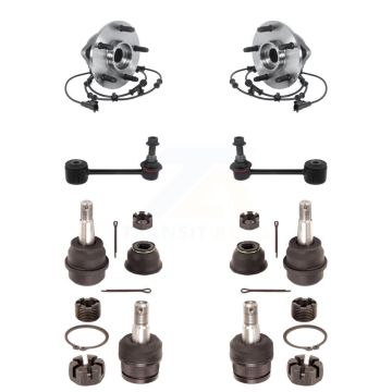 Front Bearing Upper Lower Ball Joint & Sway Bar Stabilizer Link Kit For Jeep Wrangler JK K7T-110692