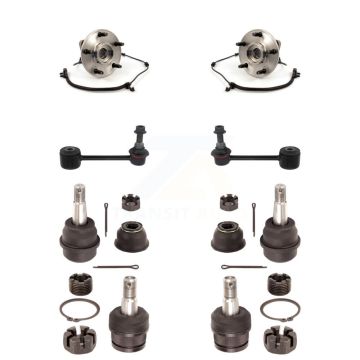 Front Hub Bearing Upper Lower Ball Joint & Sway Bar Link Kit For 2007-2010 Jeep Wrangler K7T-110694