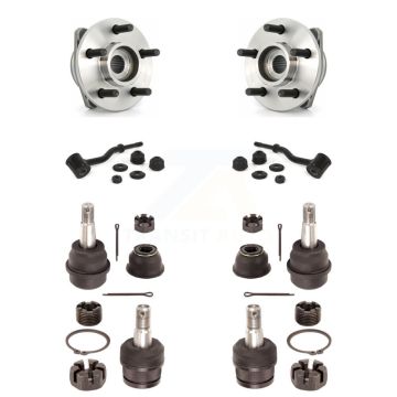 Front Hub Bearing Upper Lower Ball Joint & Sway Bar Stabilizer Link Kit For Jeep Cherokee K7T-110696