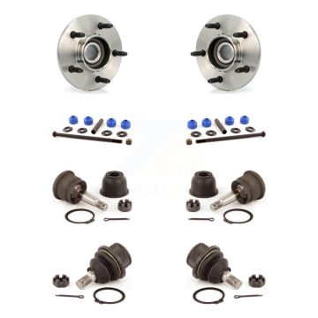 Front Hub Bearing Upper Lower Ball Joint And Link Kit For Ford F-150 4WD with 2-Wheel ABS K7T-110700