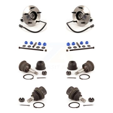 Front Hub Bearing Upper Lower Ball Joint And Link Kit For Ford F-150 4WD with 4-Wheel ABS K7T-110701