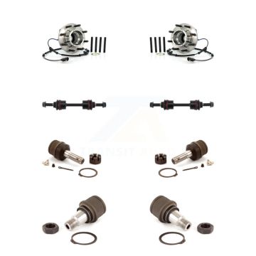 Front Hub Bearing Upper Lower Ball Joint And Link Kit For Ford F-350 Super Duty F-250 4WD K7T-110707