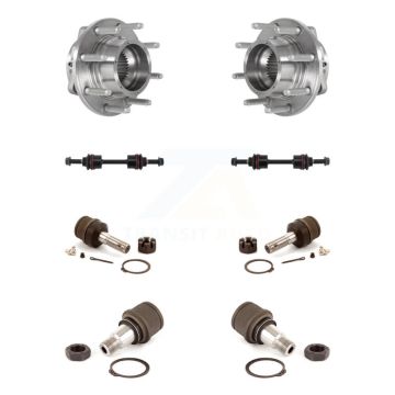 Front Hub Bearing Upper Lower Ball Joint And Link Kit For Ford F-350 Super Duty F-250 4WD K7T-110710