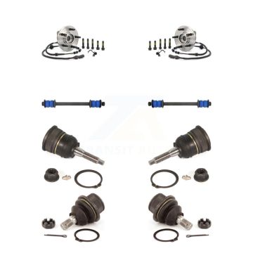 Front Hub Bearing Upper Lower Ball Joint & Link Kit For Ford Explorer Mercury Mountaineer K7T-110717