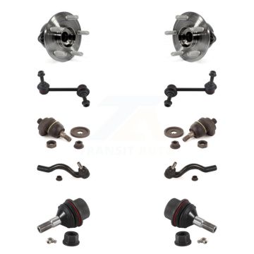 Front Bearing Upper Lower Ball Joint Outer Tie Rod & Link Kit (10Pc) For Jeep Grand Dodge K7T-110732