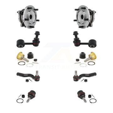 Front Bearing Upper Lower Ball Joint Outer Tie Rod Link Kit (10Pc) For Toyota Tundra 4WD K7T-110733