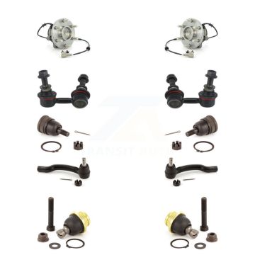 Front Bearing Upper Lower Ball Joint Outer Tie Rod & Link Kit (10Pc) For Nissan Frontier K7T-110734