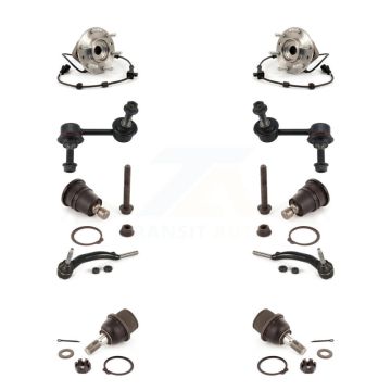Front Bearing Upper Lower Ball Joint Outer Tie Rod Link Kit (10Pc) For GMC Envoy Bravada K7T-110738