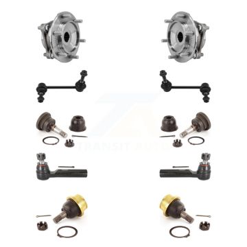 Front Bearing Upper Lower Ball Joint Outer Tie Rod Link Kit (10Pc) For Toyota Tacoma 4WD K7T-110744