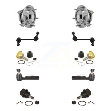Front Bearing Upper Lower Ball Joint Outer Tie Rod Link Kit (10Pc) For Toyota 4Runner FJ K7T-110745