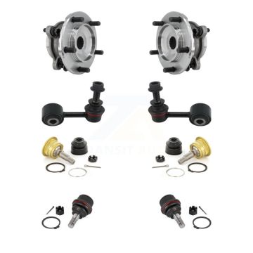Front Hub Bearing Upper Lower Ball Joint And Link Kit (8Pc) For Toyota Tundra Sequoia 4WD K7T-110751