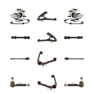 Front Bearing Lower Upper Control Arm Outer Inner Tie Rod & Link Kit (12Pc) For Chevrolet K7T-110766