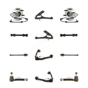 Front Bearing Lower Upper Control Arm Outer Inner Tie Rod & Link Kit (12Pc) For Chevrolet K7T-110768