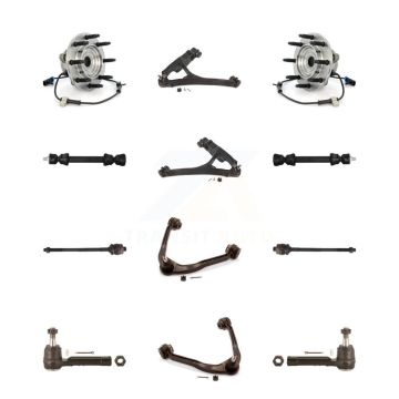 Front Bearing Lower Upper Control Arm Outer Inner Tie Rod & Link Kit (12Pc) For Chevrolet K7T-110771