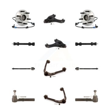 Front Bearing Lower Upper Control Arm Outer Inner Tie Rod & Link Kit (12Pc) For Chevrolet K7T-110773