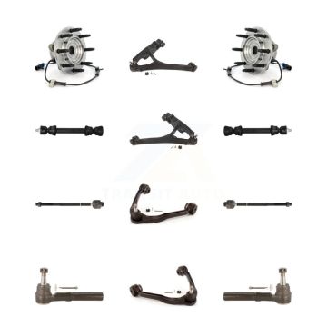 Front Bearing Lower Upper Control Arm Outer Inner Tie Rod & Link Kit (12Pc) For Chevrolet K7T-110779