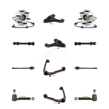 Front Bearing Lower Upper Control Arm Ball Joint Outer Inner Tie Rod Link Kit (12Pc) For K7T-110781