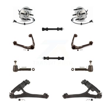 Front Bearing Lower Upper Control Arm Outer Tie Rod Link Kit (10Pc) For Chevrolet GMC XL K7T-110797