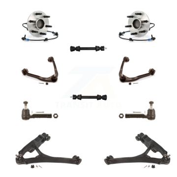 Front Bearing Lower Upper Control Arm Outer Tie Rod Link Kit (10Pc) For Chevrolet GMC XL K7T-110801