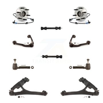Front Bearing Lower Upper Control Arm Outer Tie Rod Link Kit (10Pc) For Chevrolet GMC XL K7T-110802