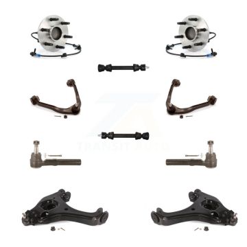 Front Bearing Lower Upper Control Arm Outer Tie Rod & Link Kit (10Pc) For Chevrolet 1500 K7T-110809