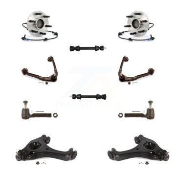 Front Bearing Lower Upper Arm Outer Tie Rod & Link Kit (10Pc) For Chevrolet GMC Silverado K7T-110811