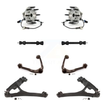Front Hub Bearing Lower Upper Control Arm Link Kit (8Pc) For Chevrolet Silverado 1500 GMC K7T-110827